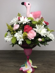 Flamingo Margarita Davenport Florist - Same Day Flower Delivery - Flower Power 